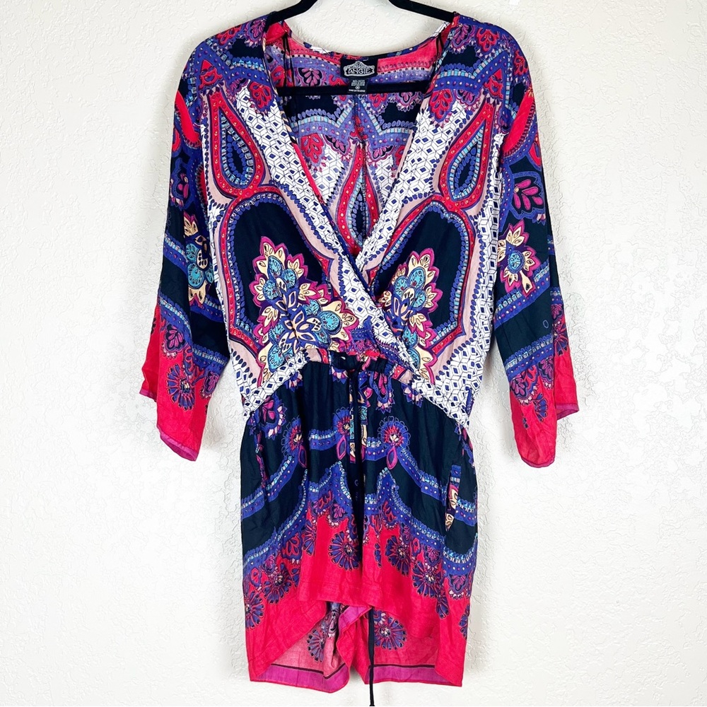 Angie Boho romper size medium
Crossover low neckline
Drawstring/elastic waist